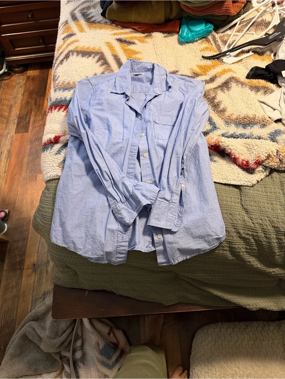 J. Crew Light Blue Casual Button-Down Shirts